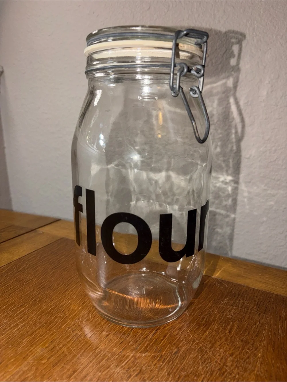 Vintage Triomphe France Medium Glass Jar/Canister 